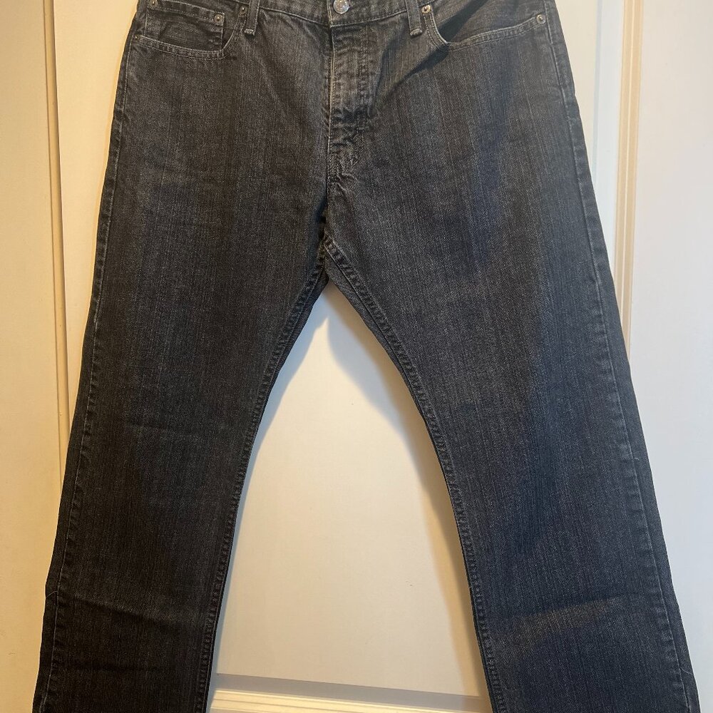 Levis 514 Denim Jeans 36x30 Black Straight Fit